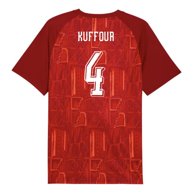 2026-2027 Ghana Warm Up Jersey (Dark Crimson) (Kuffour 4)-SoccerKits Hub | Buy Soccer Jerseys Online